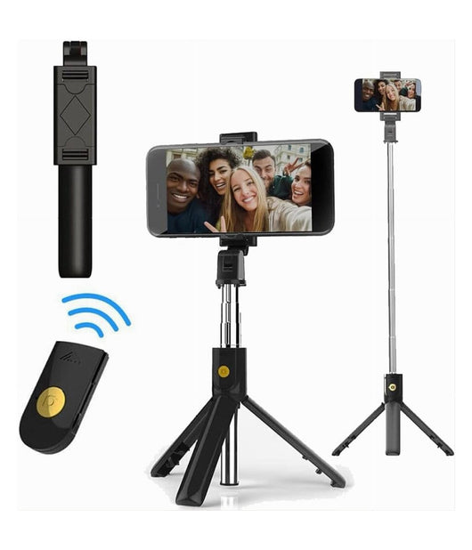 Treppiede 3in1 Selfie Stick Bluetooth Asta Estensibile Con Telecomando Portatile         