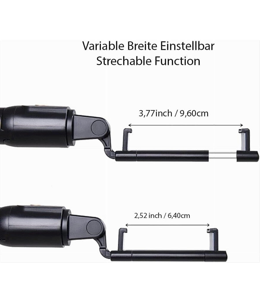 Treppiede 3in1 Selfie Stick Bluetooth Asta Estensibile Con Telecomando Portatile         