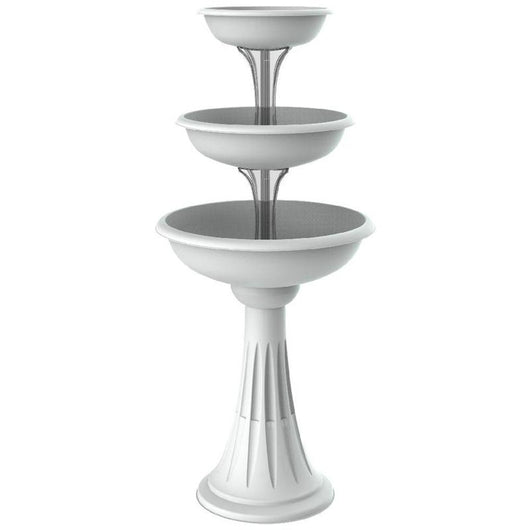 Trevy - Fioriera verticale a fontana. Fioriera da esterno per composizioni. Capienza 29,2L. Colore bianco. Made in Italy