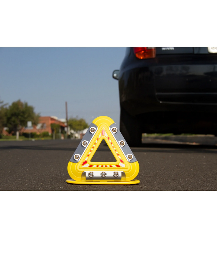 Triangolo Di Emergenza Per Auto A 9 Led Ricaricabile Segnale Pericolo Magnetico         