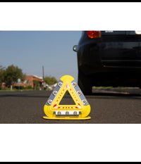 Triangolo Di Emergenza Per Auto A 9 Led Ricaricabile Segnale Pericolo Magnetico         
