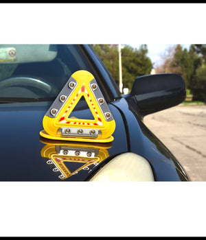 Triangolo Di Emergenza Per Auto A 9 Led Ricaricabile Segnale Pericolo Magnetico         