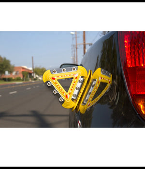 Triangolo Di Emergenza Per Auto A 9 Led Ricaricabile Segnale Pericolo Magnetico         