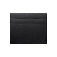 Testiera in tessuto natté nero con linee L150 cm