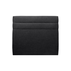 Testiera in tessuto natté nero con linee L150 cm