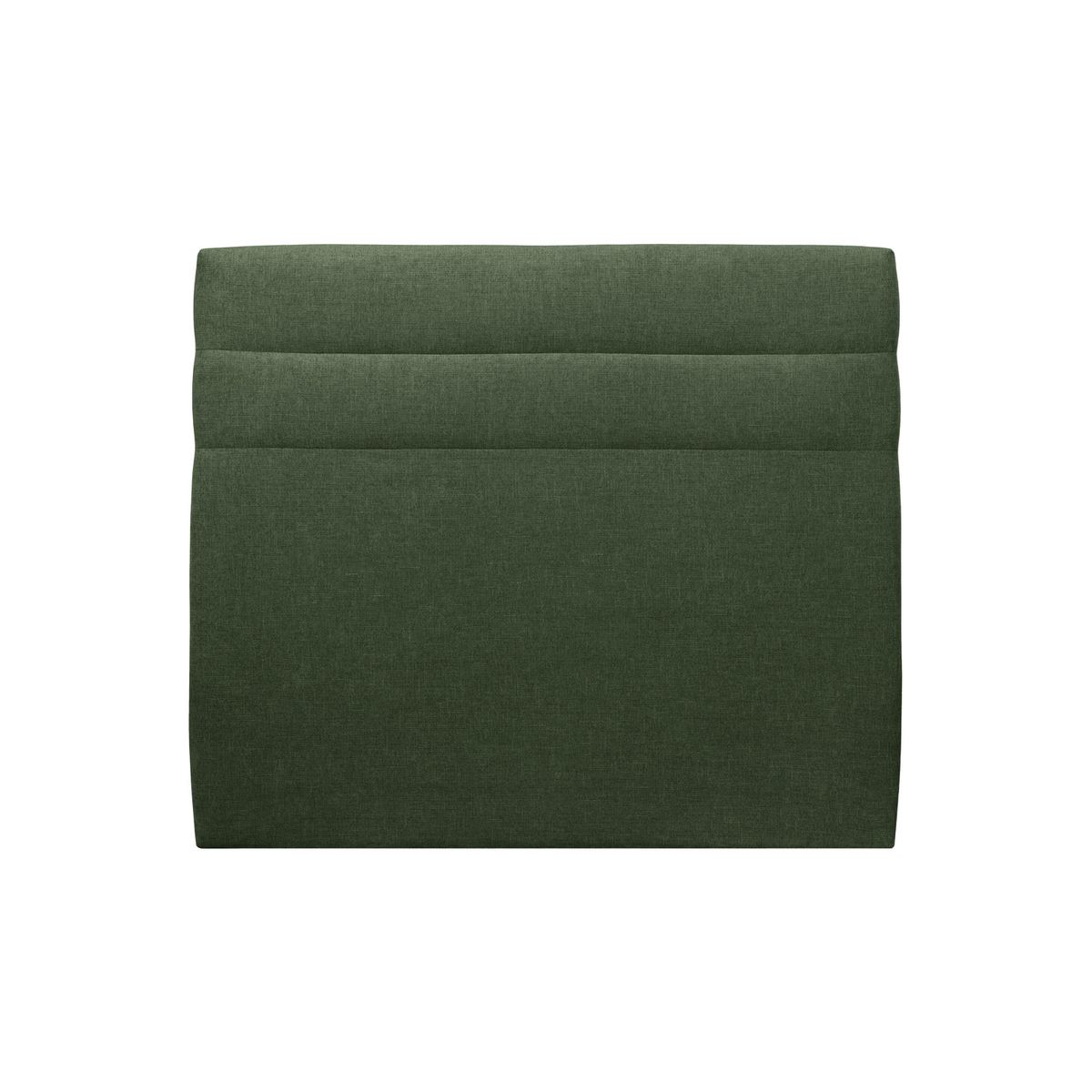 Testiera in tessuto natté verde kaki con linee L135 cm