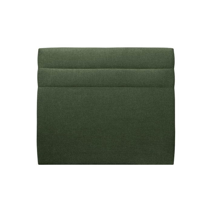 Testiera in tessuto natté verde kaki con linee L135 cm