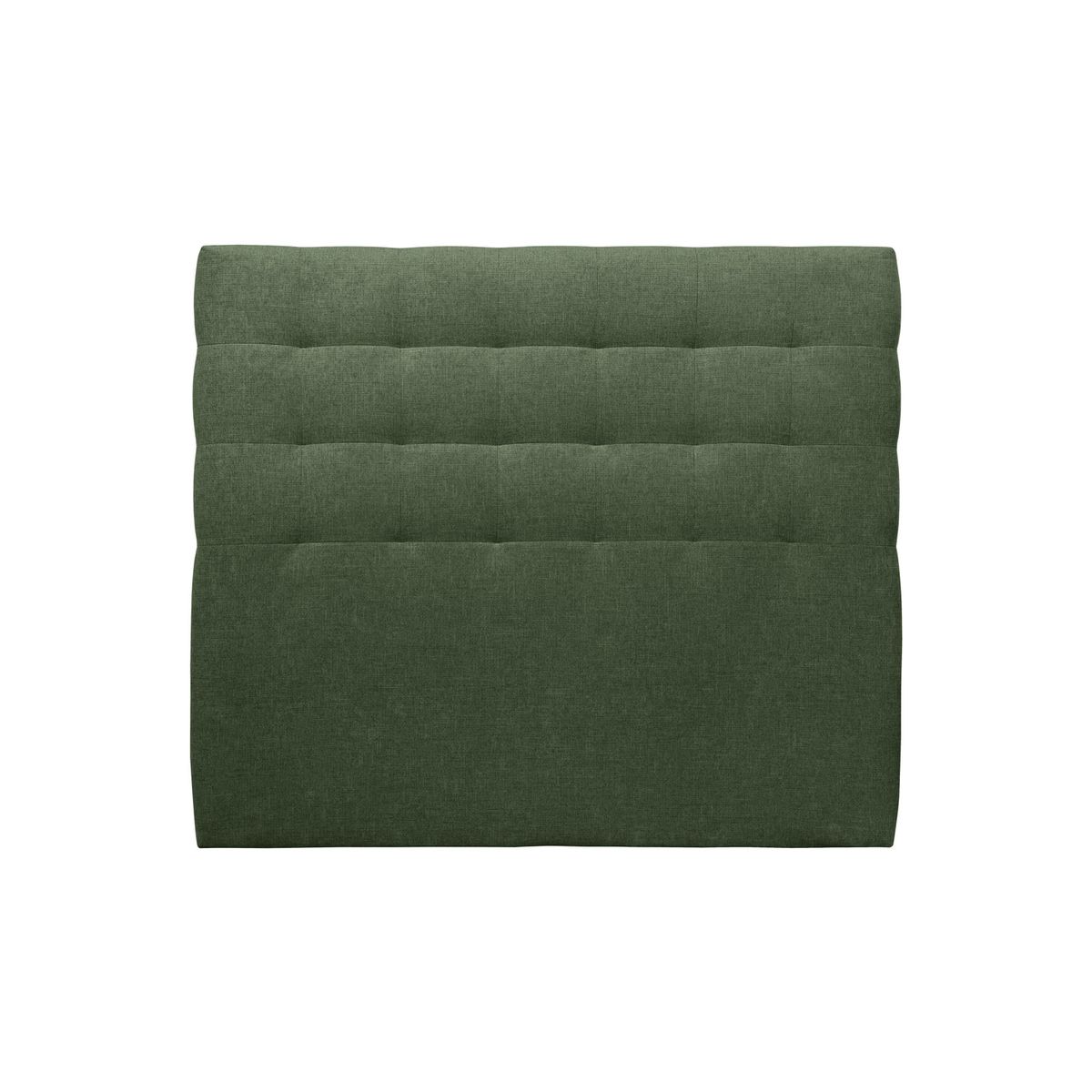 Testiera in tessuto natté verde kaki imbottita L160 cm