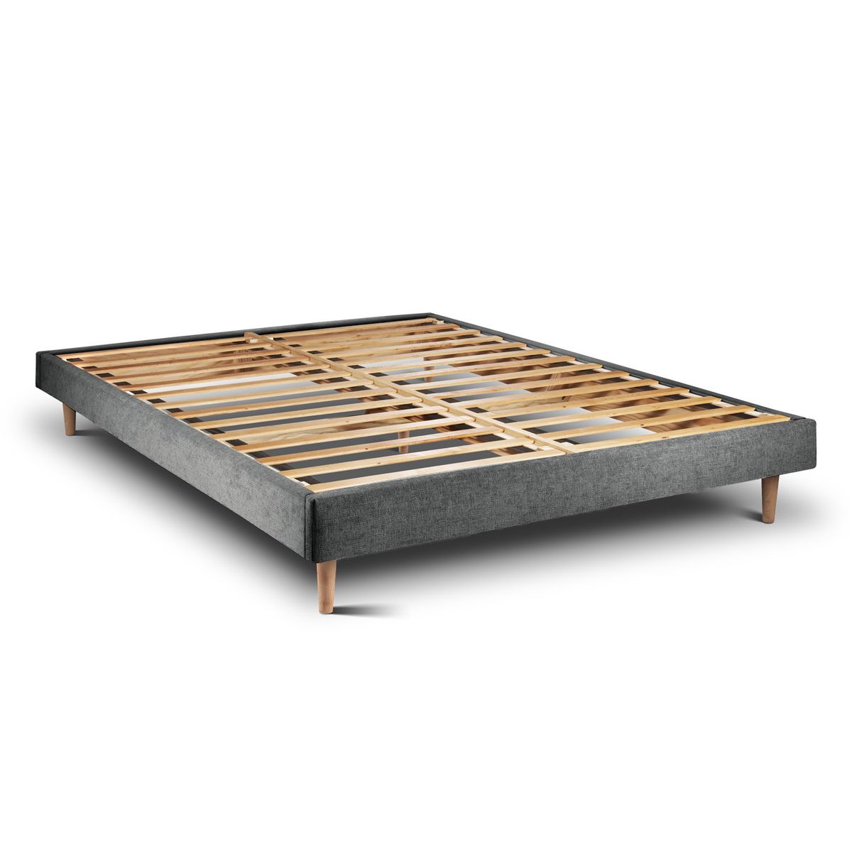 Letto 135x190 cm con testata imbottita - Tessuto Tela opaca