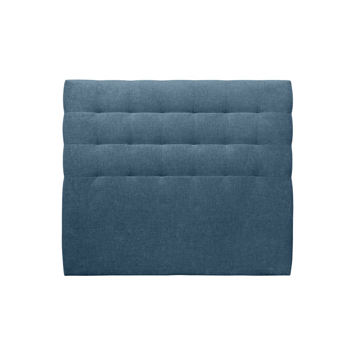 Testiera in tessuto natté blu oceano imbottita L150 cm