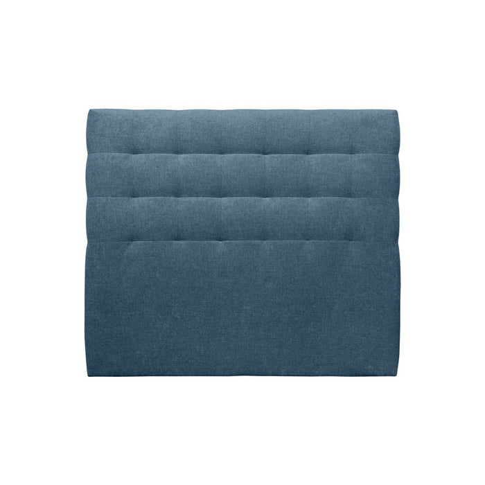 Testiera in tessuto natté blu oceano imbottita L150 cm