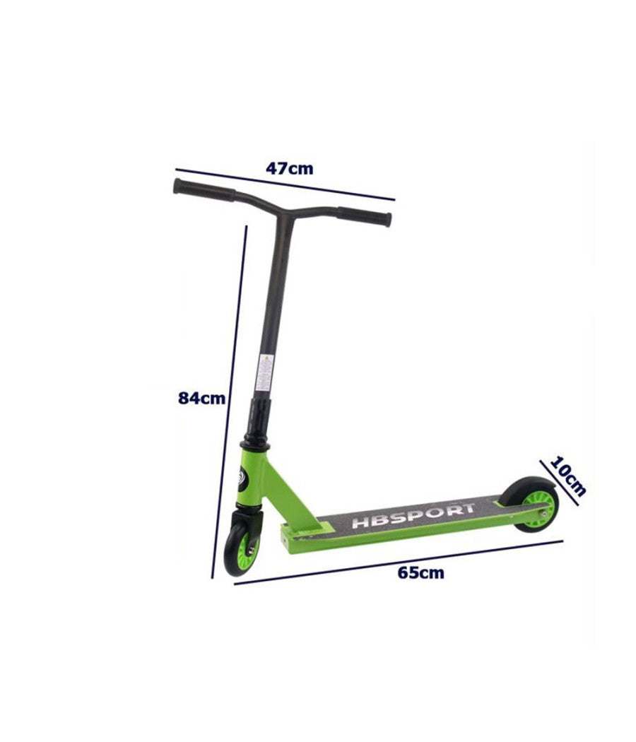 Monopattino Due Ruote Veloce E Leggero Versatile Per Bambini E Ragazzi Svago  Verde       