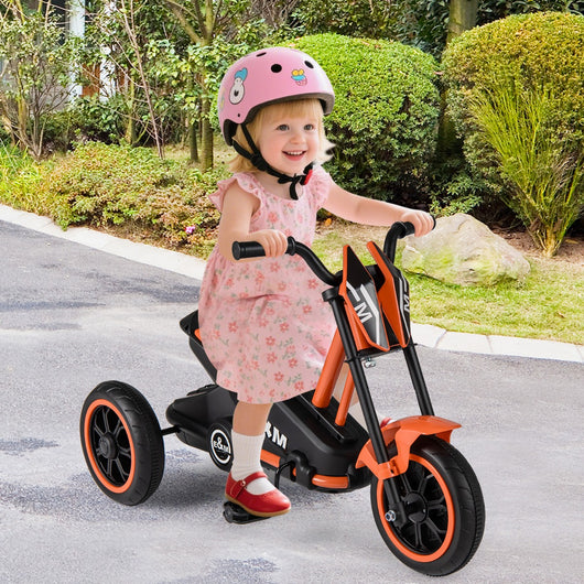 Triciclo per bambini tastiera strumento musicale elettronico, Triciclo per bambini elettrica portatile a 37 tasti Arancione-Biciclette e tricicli