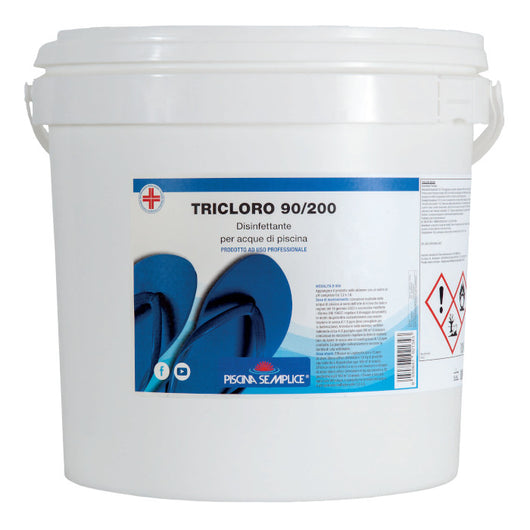 Tricloro Pastiglie 200 Gr 10  Kg - Mantenimento Del Cloro Acqua Piscina