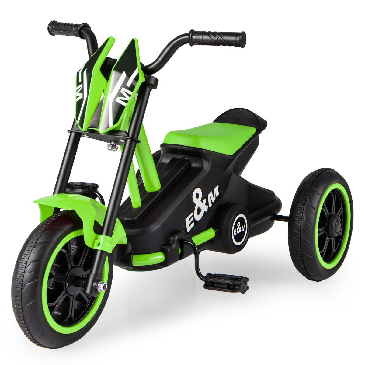 Triciclo per bambini a 3 ruote 79 x 43 x 51 cm stabile e sicuro design moderno PP verde 20_0018994