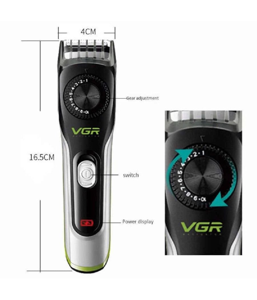 Trimmer Clipper Elettrico Impermeabile Ricaricabile Professionale Cordless V-028         