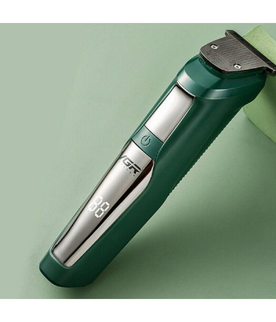 Trimmer Elettrico Display Led Tagliacapelli Barba Senza Fili Impermeabile V-292         