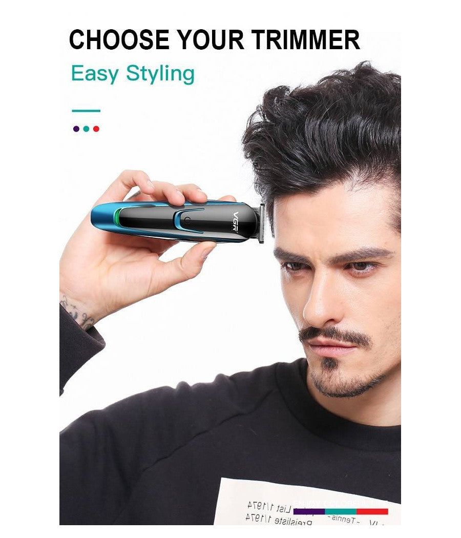 Trimmer Ricaricabile Elettrico A Basso Rumore Tagliapeli Capelli Pettine V-183         