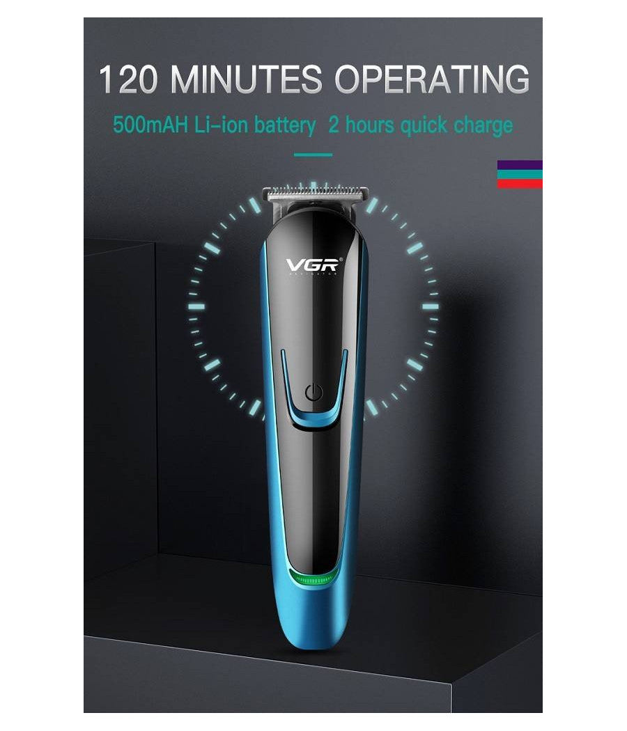 Trimmer Ricaricabile Elettrico A Basso Rumore Tagliapeli Capelli Pettine V-183         