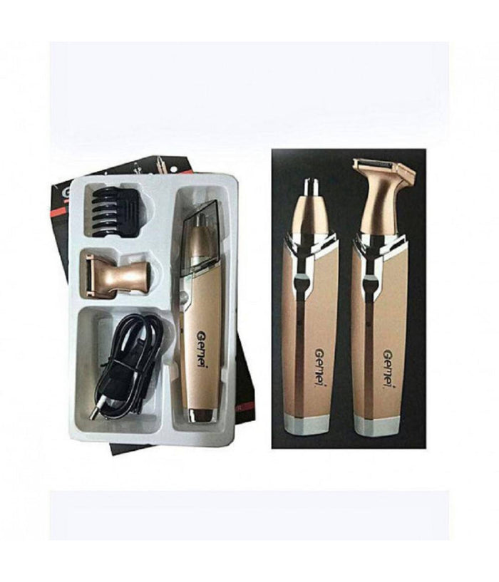 Trimmer Rifinitore A Batteria Gm-3110 Rasoio Capelli Naso Ricaricabile 2 In 1         