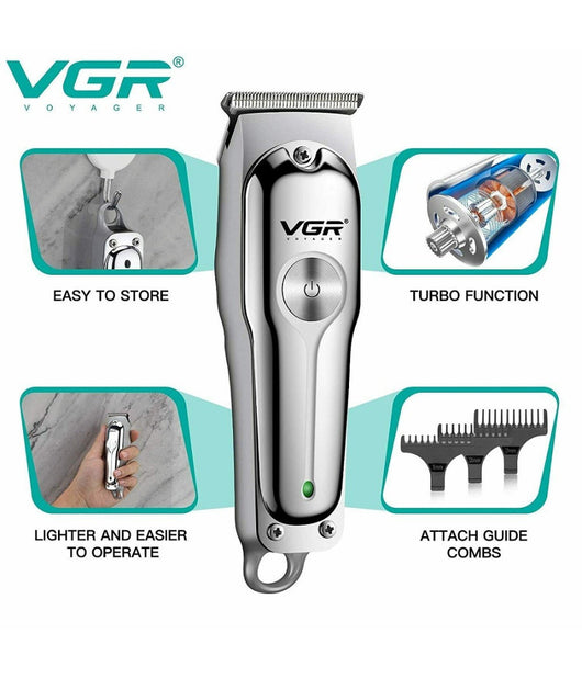 Trimmer Vgr V-071 Capelli Barba Corpo Ricaricabile Barbiere Elettrico Senza Fili         