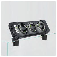 Trade Shop - Tripla Ventola Di Raffreddamento Per Acquario 3 Ventole 12 Volt 0.5a 50mm Fs-603         