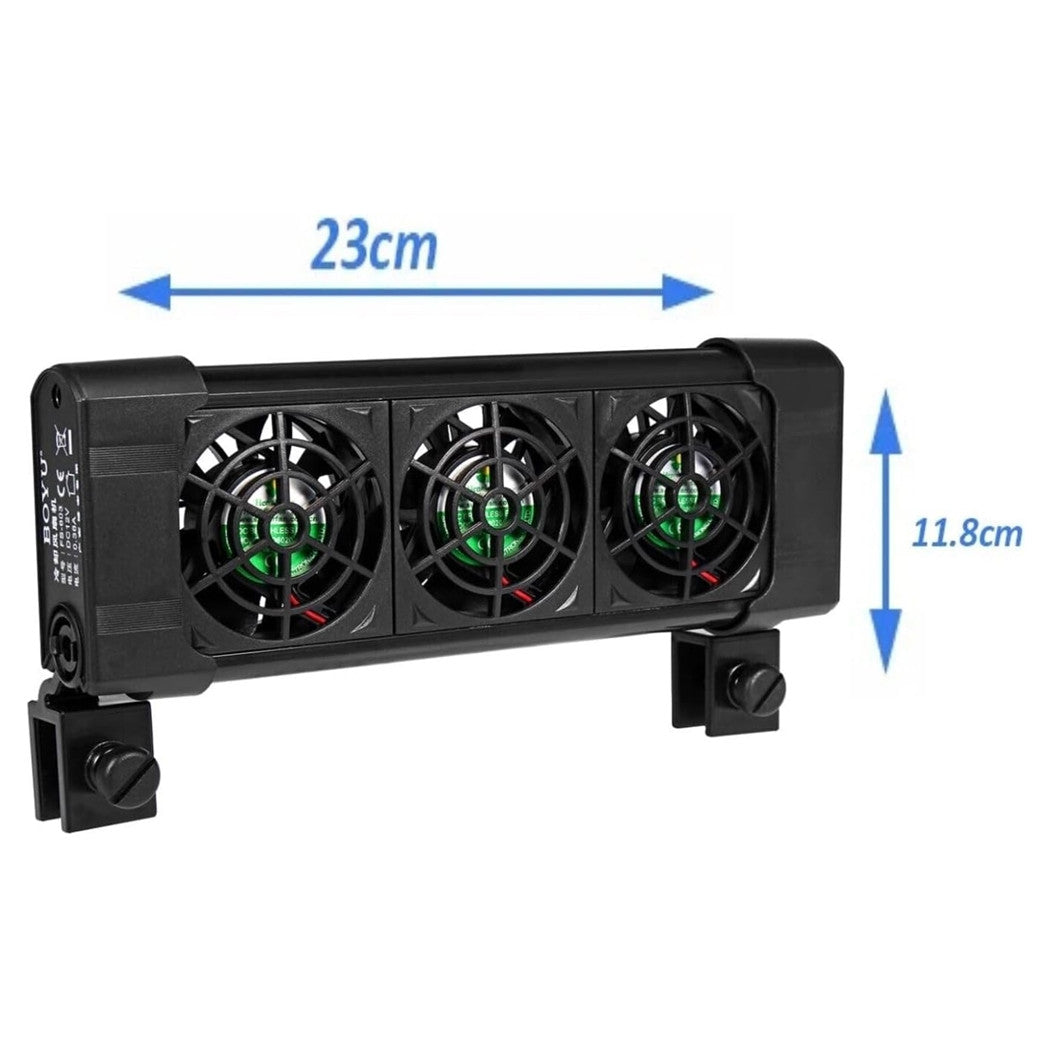 Trade Shop - Tripla Ventola Di Raffreddamento Per Acquario 3 Ventole 12 Volt 0.5a 50mm Fs-603         