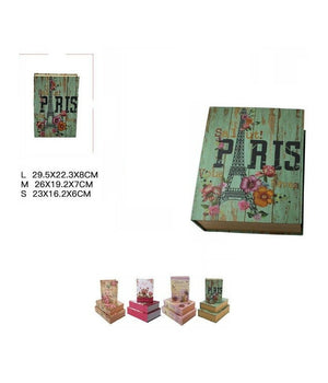 Tris 3pz Scatola Box Confezione Regalo Matrioska Fantasia 3 Misure         