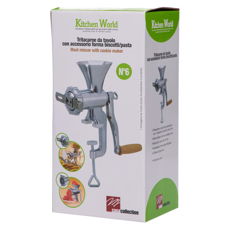 Tritacarne Da Tavolo Con Morsetto Alluminio