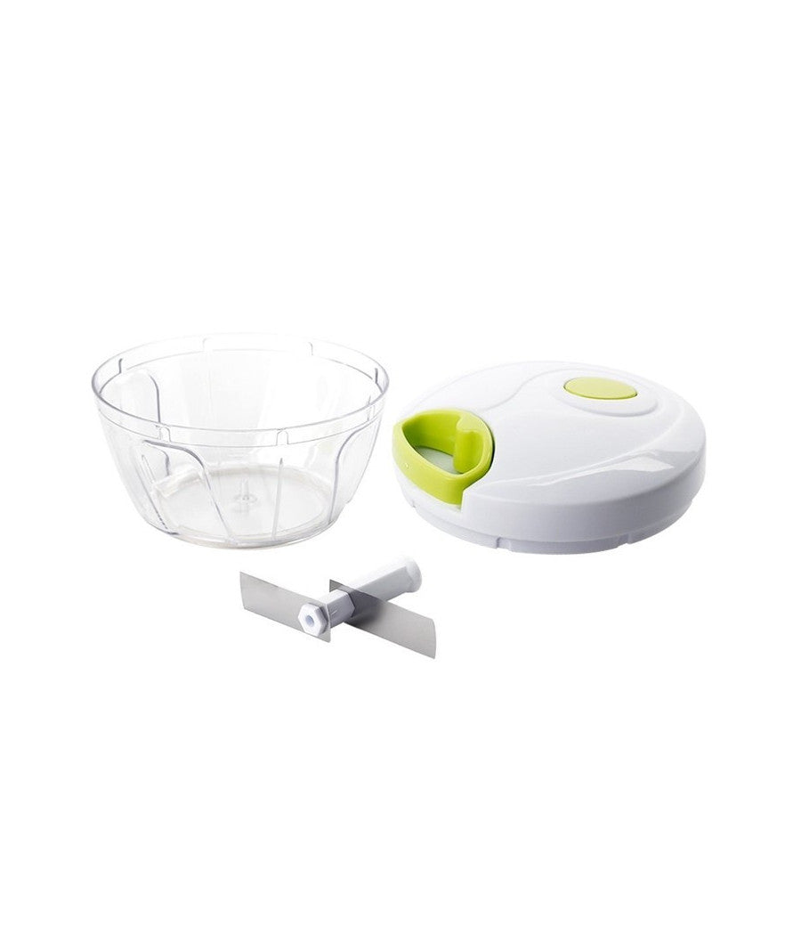 Tritatutto A Corda Manuale Con Coperchio Tritaverdure Con Cordina Lame Acciaio         