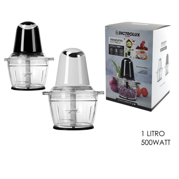 Trade Shop - Tritatutto Elettrico 3in1 500 W 1 Lt 2 Velocità Base Antiscivolo 2 Colori 584301 -