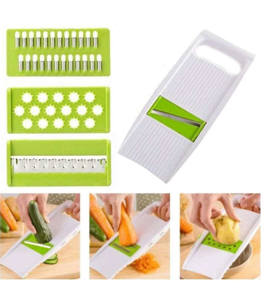 Tritatutto Taglia Verdure Mandolino Multifunzionale 4 Accessori Taglio Q-kc12         