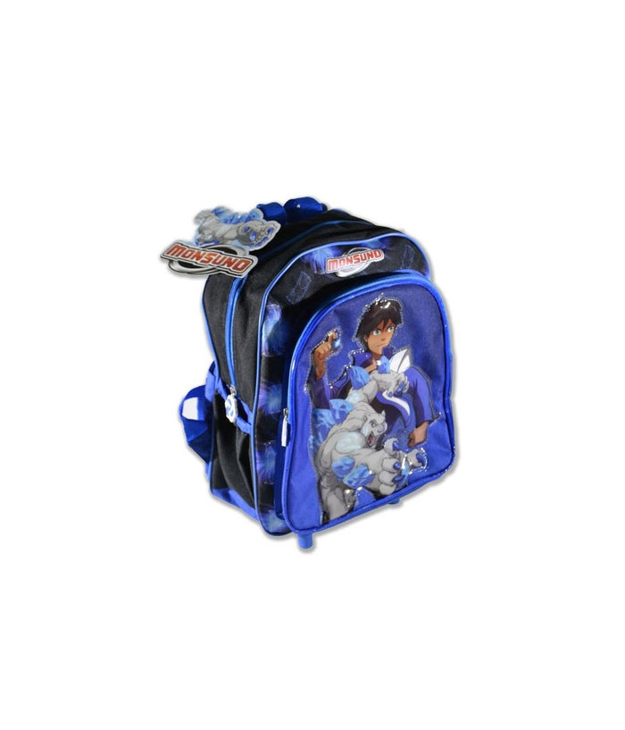 Trolley Asilo Monsumo Zainetto Con Tasca Frontale Pvc Chiusura Zip Colore Blu         