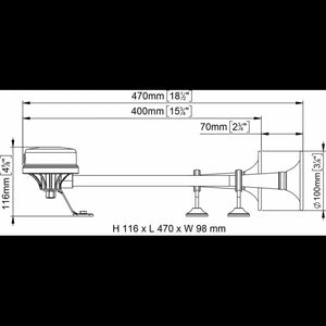 TROMBA DOPPIO CORNETTO 24V.