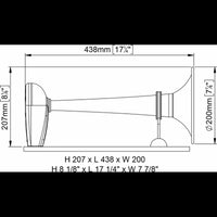 TROMBA CROMATA 24V. 12/20MT