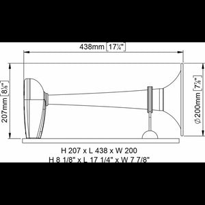 TROMBA CROMATA 24V. 12/20MT