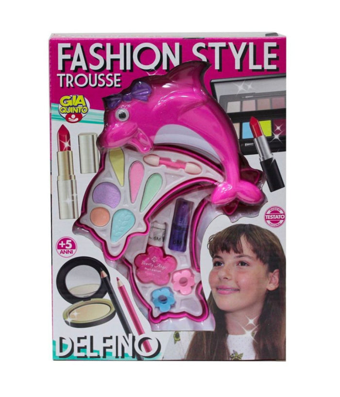 Trousse Delfino Fashion Style Trucco Ombretti E Rossetto Gioco Bambine Età  5+         