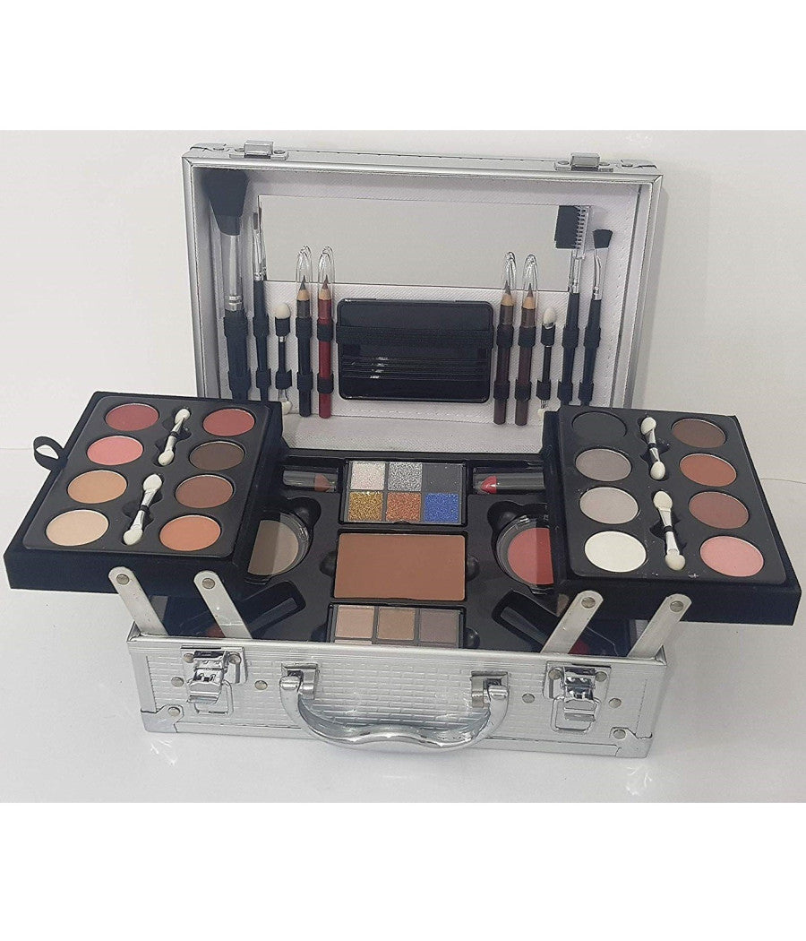 Trousse Valigetta Make Up M001 Trucco Ombretti 50 Pezzi Porta Palette Cosmetici         