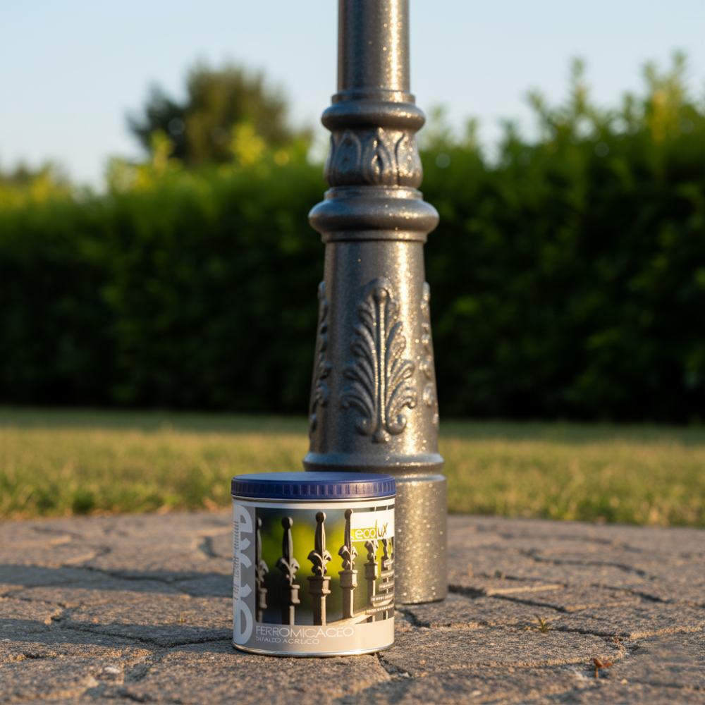 Ecolux smalto ferromicaceo antichizzante acrilico grigio medio 8011 *** formato 2.5 lt, confezione 1