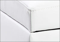 Cassapanca Bukit con Seduta Imbottita Ottomana Contenitore 118x37x43 cm Similpelle Bianco [en.casa]