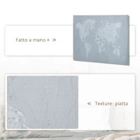 Stampa su Tela 120x90cm per Casa e Ufficio, Tela in Legno di Pino e Inchiostro in Resina Poliuretanica, Grigia e Bianca