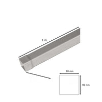 Tubo in pvc marrone/grigio quadro : Colore - Grigio, Diametro - 80x80 Quadro, Metri Lineari - 1 metro