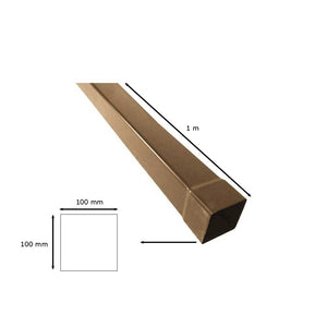 Tubo in pvc marrone/grigio quadro : Colore - Marrone, Diametro - 100x100 Quadro, Metri Lineari - 1 metro