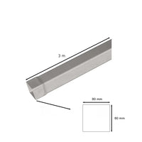 Tubo in pvc marrone/grigio quadro : Colore - Grigio, Diametro - 80x80 Quadro, Metri Lineari - 3 metri