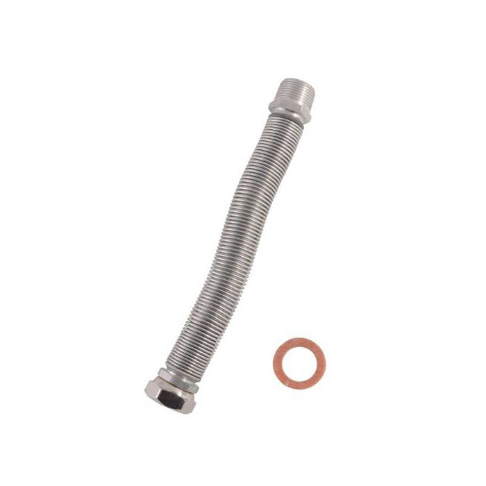 Tubo Acqua Inox M1/2"-F1/2" 6,5/12,5 Estensibile