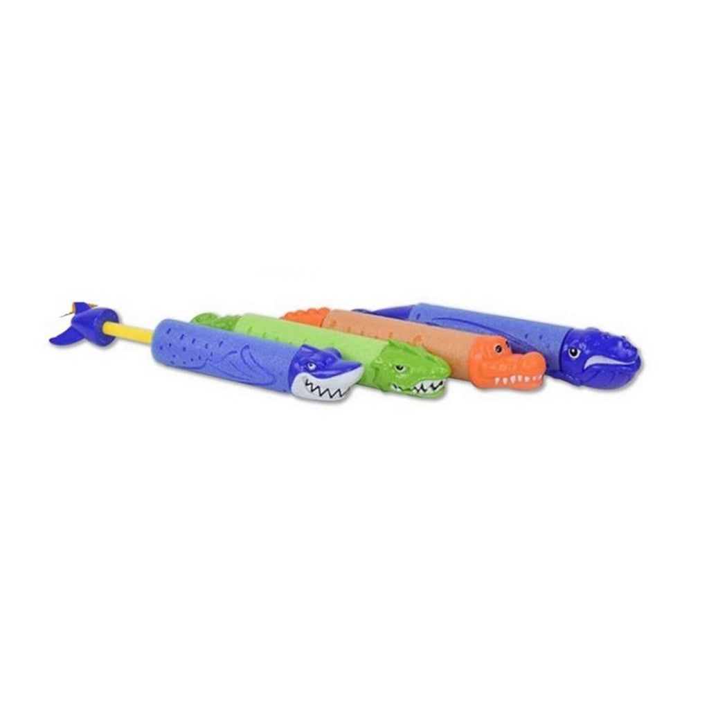 Trade Shop - Tubo Cannone Spara Acqua 33x5cm Forma Animale Con Motivi Misti Gioco Bambini 6559073 -