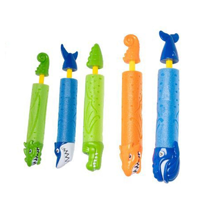 Trade Shop - Tubo Cannone Spara Acqua 33x5cm Forma Animale Con Motivi Misti Gioco Bambini 6559073 -