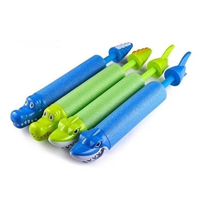 Trade Shop - Tubo Cannone Spara Acqua 33x5cm Forma Animale Con Motivi Misti Gioco Bambini 6559073 -