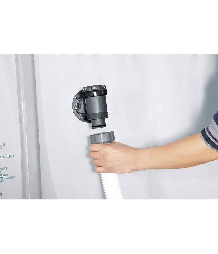 Tubo Da 3 Mt Diam.38 Mm Per Pompe Filtri A Sabbia Bianco Ricambio Piscina 58368         