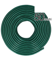 Tubo Da Giardino Rinforzato 50 Mt Verde Classico 3 Strati Bobina Irrigazione         